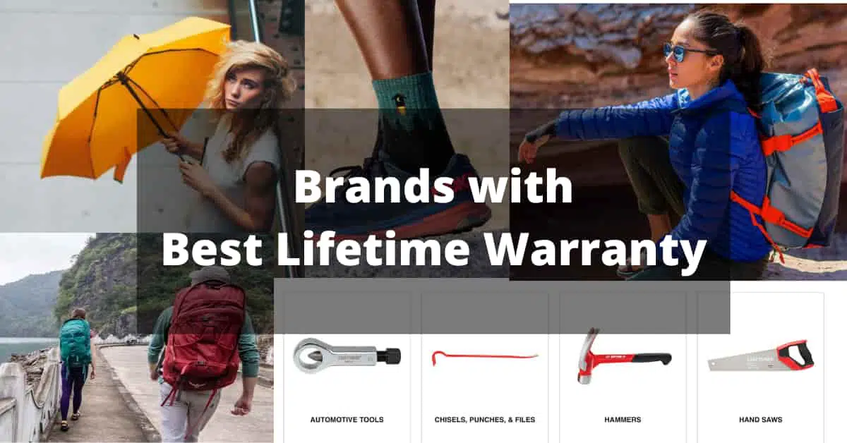 Products with Lifetime Warranty